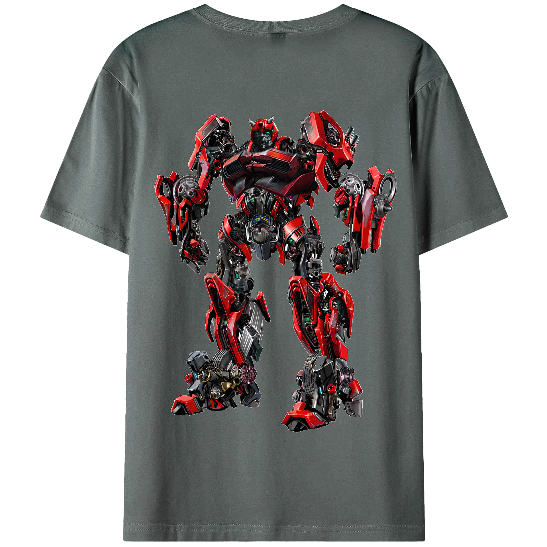 （画像用） Transformers トランスフォーマー 綿100％半袖Tシャツ（背面プリント）